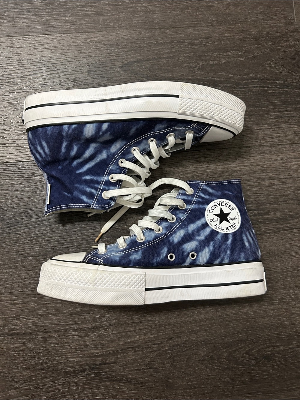Converse High Top Lift Sneakers - Navy Tie-Dye
